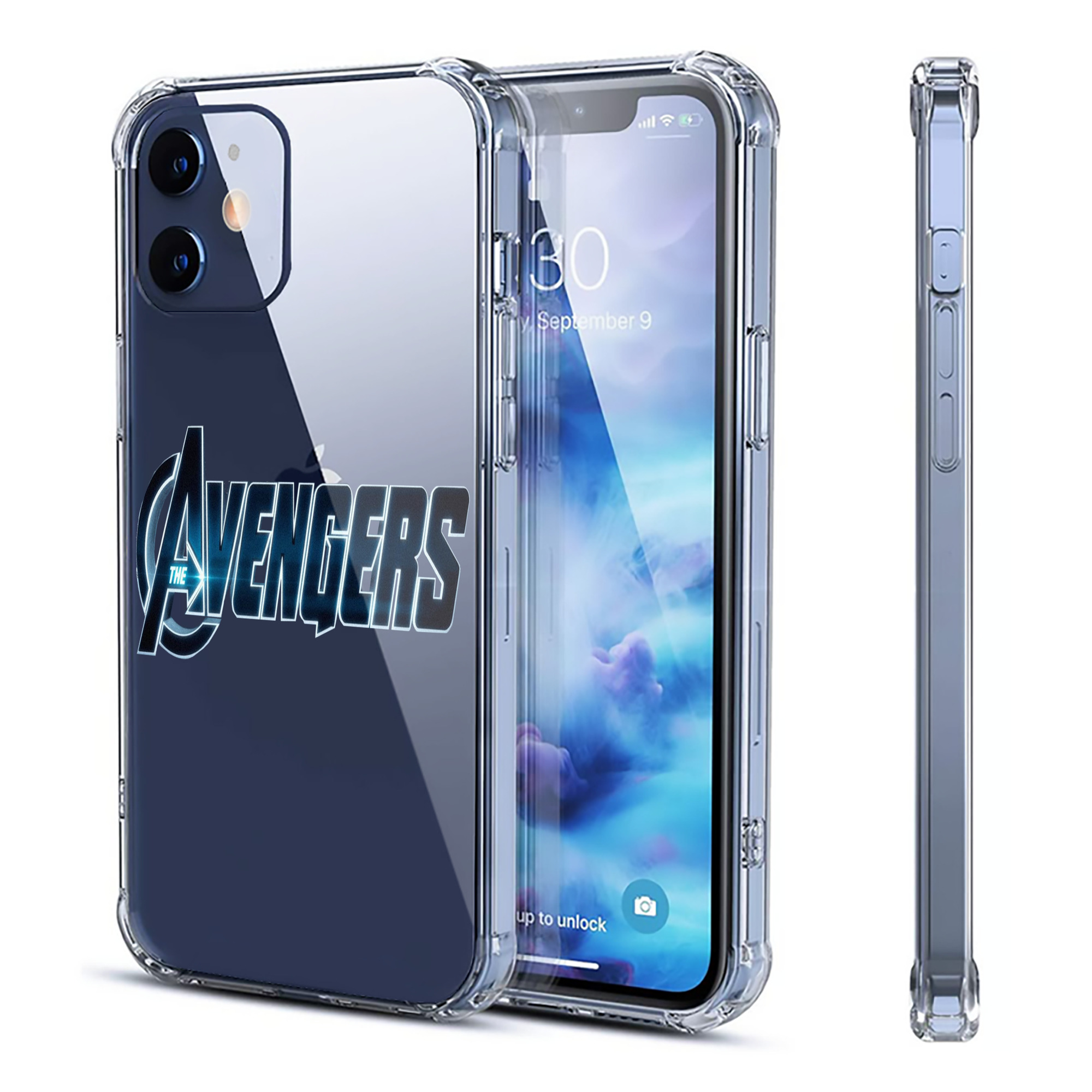 （画像用） アベンジャーズ The Avengers 【iPhone 12シリーズ対応】透明スマホケース（クリアソフトケース）